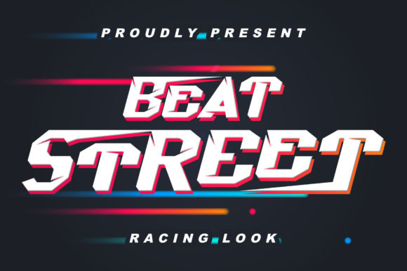Beat Street: A Dynamic Typeface for Racing-Themed Editorial Design