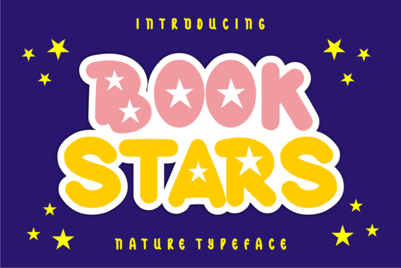 Book Stars: A Trendy Display Font for Standout Designs