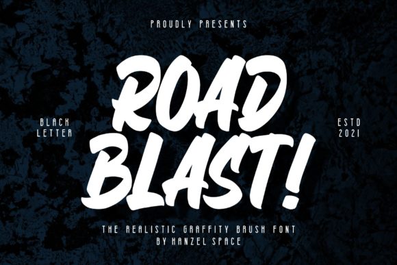Road Blast: A Vintage Brushed Display Font for Creative Makers
