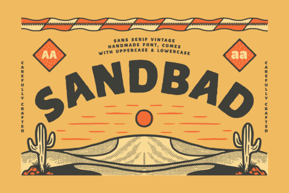 Sandbad: The Vintage Desert Display Font for Makers
