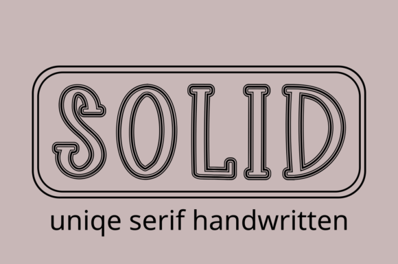 Solid Display Font for Handmade Labels and Signs