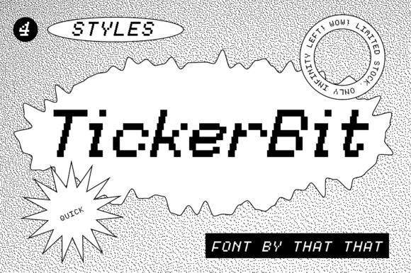 TickerBit: The Pixel Display Font for Retro Web Experiences